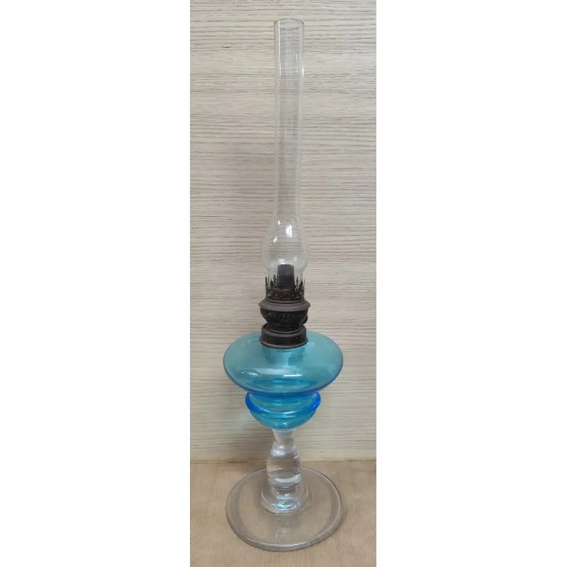 Quinqué de cristal siglo XIX, Siglo XIX · vista 7/12
