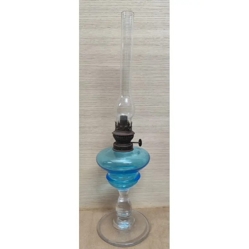 Quinqué de cristal siglo XIX, Siglo XIX · vista 9/12