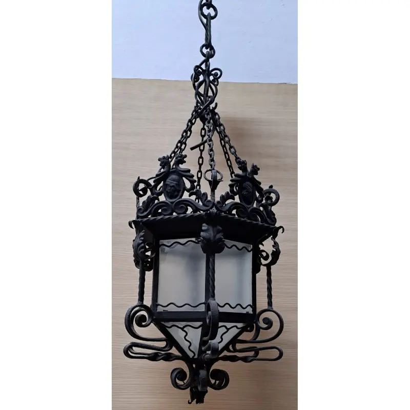 Lámpara de techo o farol de forja artesanal · vista 4/12