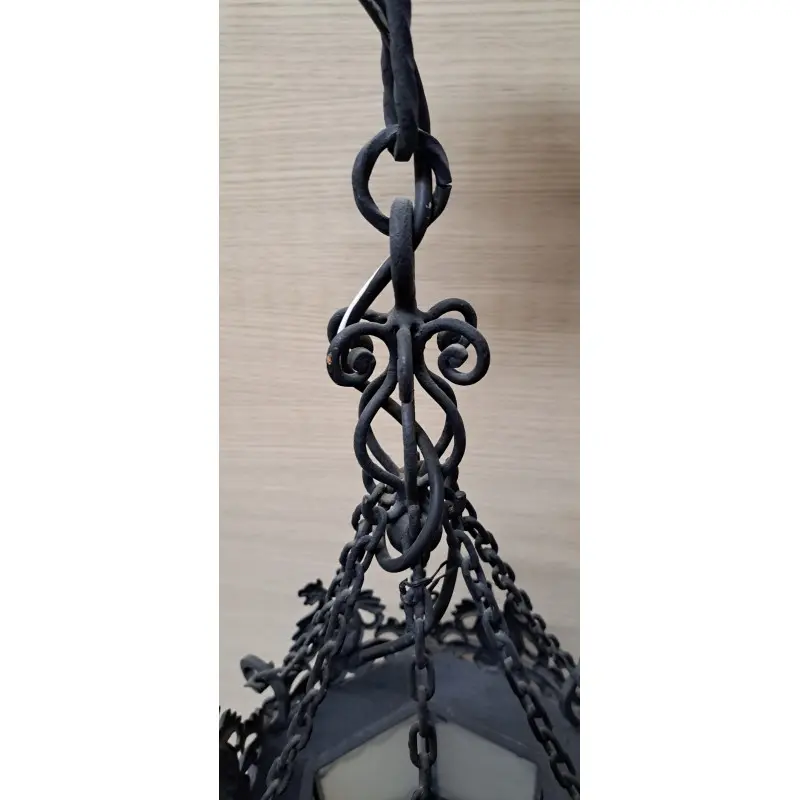 Lámpara de techo o farol de forja artesanal · vista 5/12