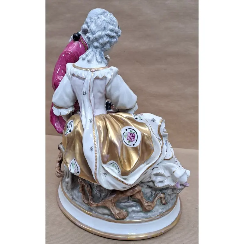 Figuras de porcelana Meissen, jugando al ajedrez, siglo XX, Siglo XX · vista 6/12