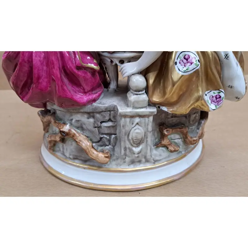 Figuras de porcelana Meissen, jugando al ajedrez, siglo XX, Siglo XX · vista 8/12