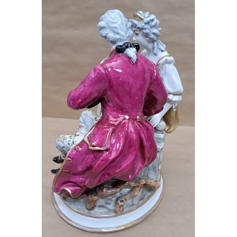Figuras de porcelana Meissen, jugando al ajedrez, siglo XX, Siglo XX · vista 10/12