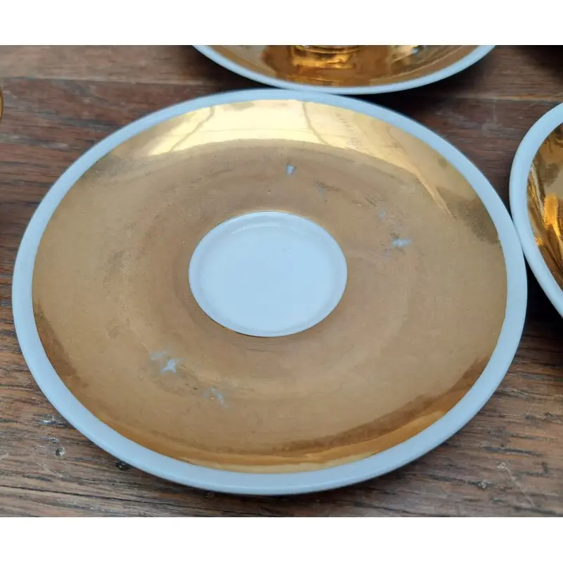 Juego de café de porcelana y decoración en oro · vista 4/6
