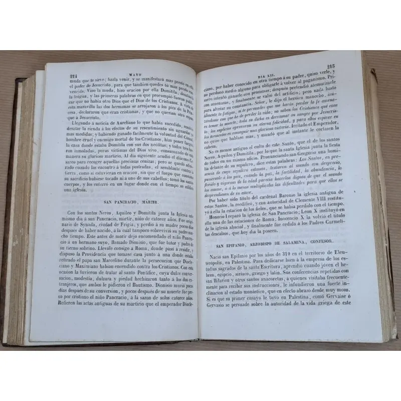 Año cristiano, Juan Croisset, año 1853-55, 14 tomos · vista 11/12