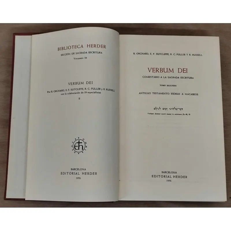 Verbum Dei comentario a la Sagrada Escritura ,Tomos: I, II, III, IV · vista 10/12