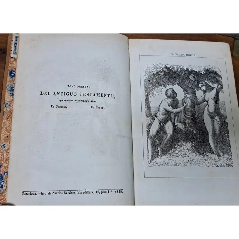 La Sagrada Biblia. Antiguo testamento completo. año 1858 · vista 3/12