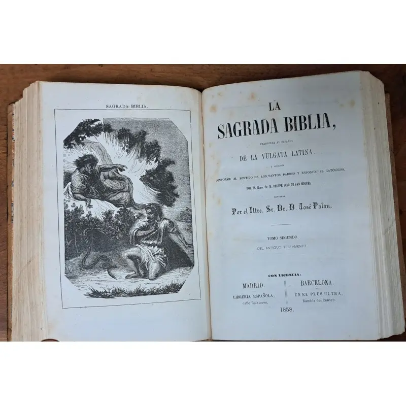 La Sagrada Biblia. Antiguo testamento completo. año 1858 · vista 7/12
