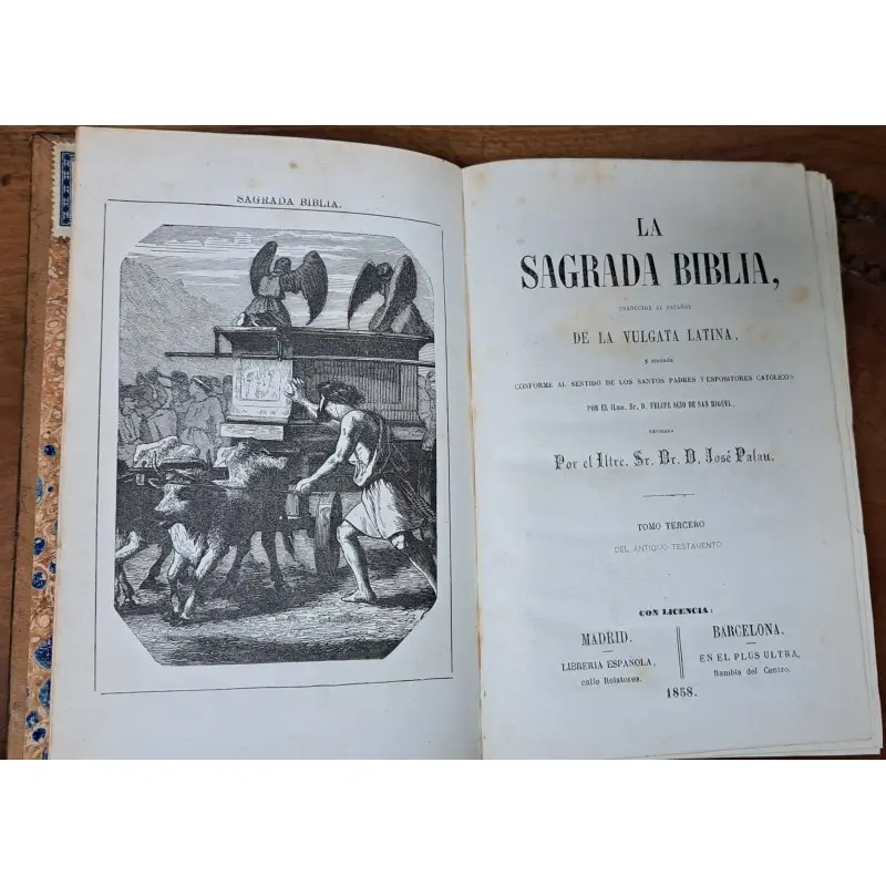 La Sagrada Biblia. Antiguo testamento completo. año 1858 · vista 9/12