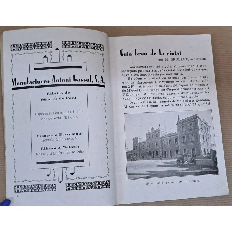 Guía de Mataró 1932 con plano desplegable · vista 3/10