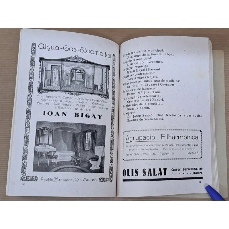 Guía de Mataró 1932 con plano desplegable · vista 7/10