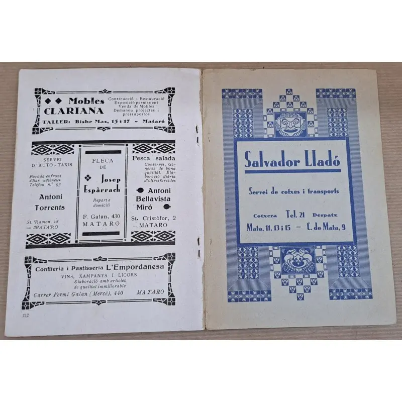 Guía de Mataró 1932 con plano desplegable · vista 9/10
