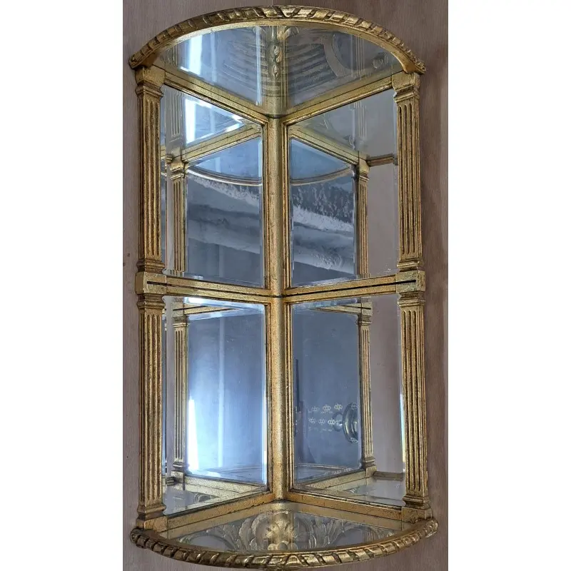 Estantería rinconera, madera policromada y espejos biselados, principios del siglo XX, Siglo XX · vista 6/9