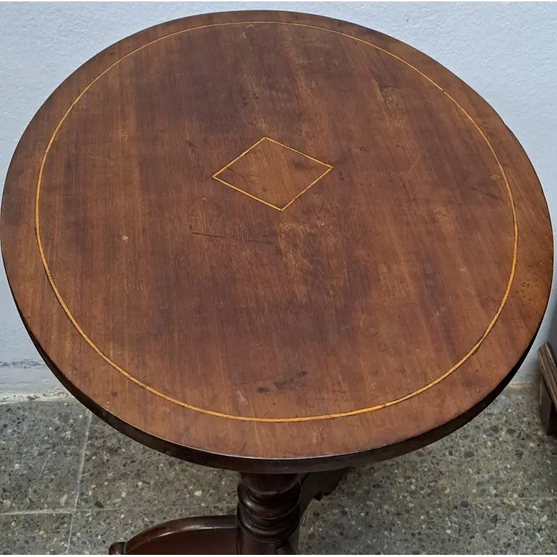 Mesa velador auxiliar de caoba, isabelina · vista 3/7