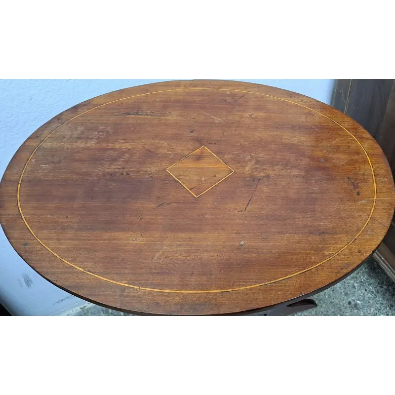Mesa velador auxiliar de caoba, isabelina · vista 4/7