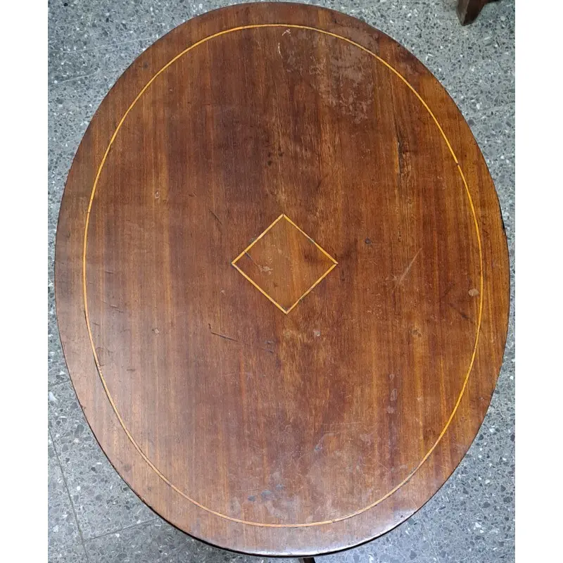 Mesa velador auxiliar de caoba, isabelina · vista 5/7