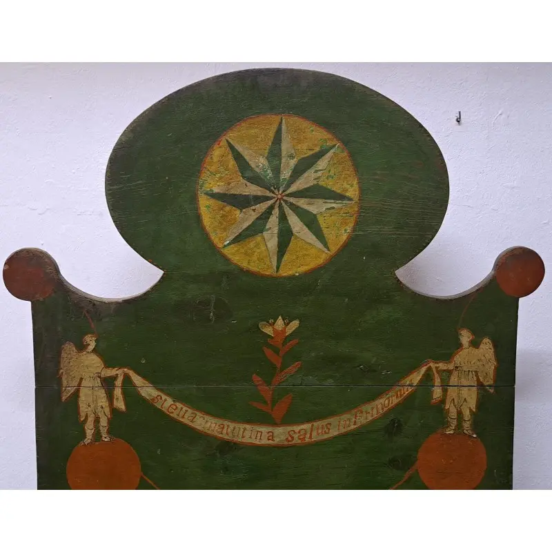 Cabezal de cama hospitalaria con inscripción mariana, siglo XVIII - XIX, Siglo XVIII · vista 3/8