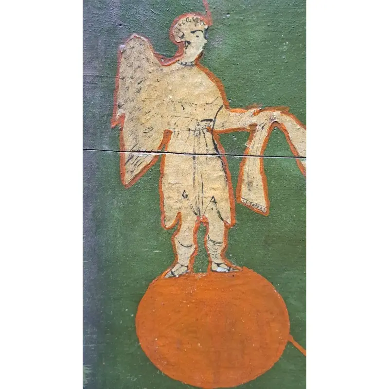 Cabezal de cama hospitalaria con inscripción mariana, siglo XVIII - XIX, Siglo XVIII · vista 7/8