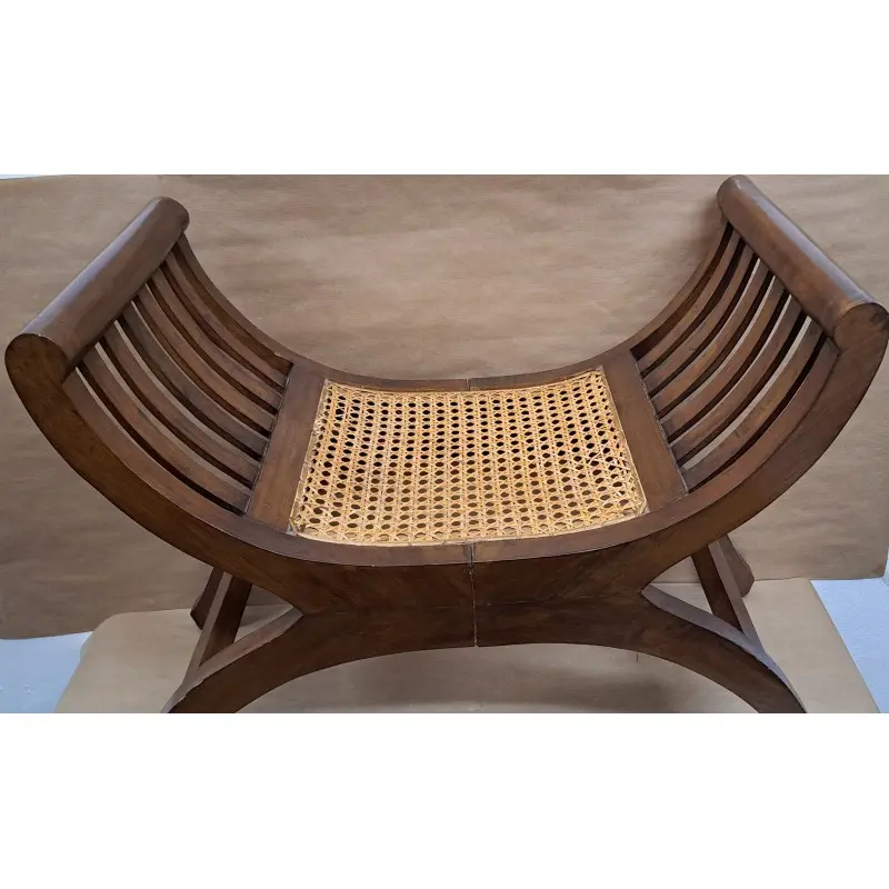 Banqueta, taburete de madera de nogal, principios siglo XX, Siglo XX · vista 2/7