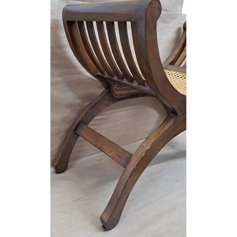 Banqueta, taburete de madera de nogal, principios siglo XX, Siglo XX · vista 3/7