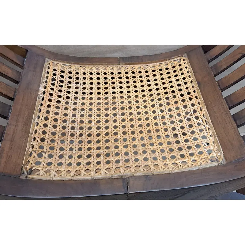 Banqueta, taburete de madera de nogal, principios siglo XX, Siglo XX · vista 4/7