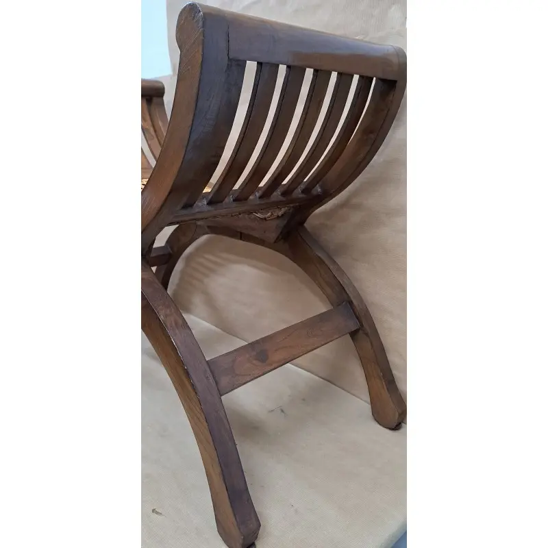 Banqueta, taburete de madera de nogal, principios siglo XX, Siglo XX · vista 5/7