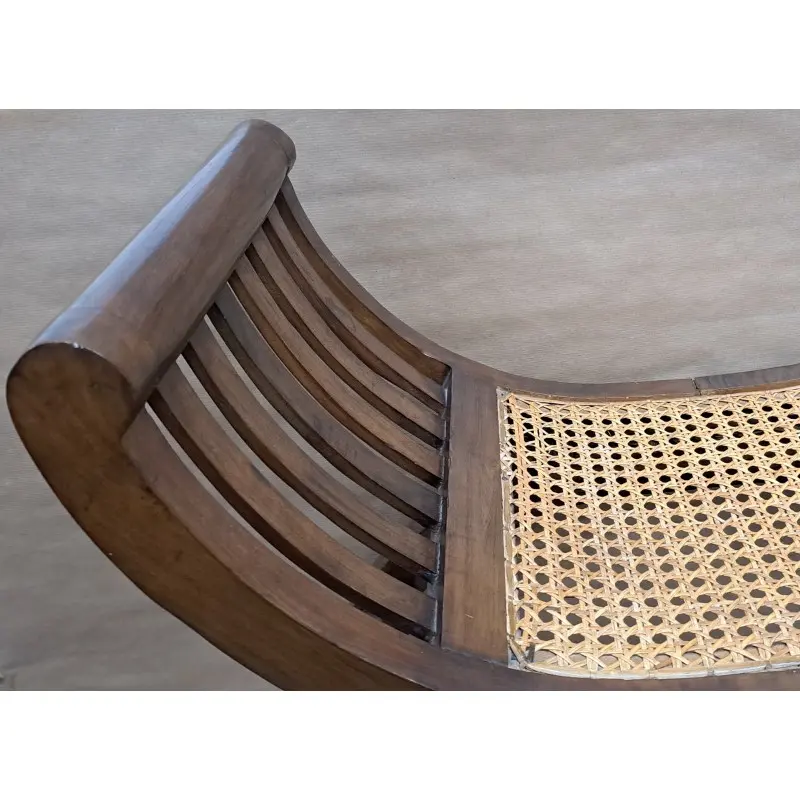 Banqueta, taburete de madera de nogal, principios siglo XX, Siglo XX · vista 6/7