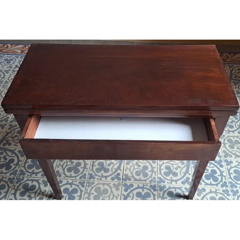 Antigua mesa de juego, madera de caoba, siglo XIX, Siglo XIX · vista 4/6