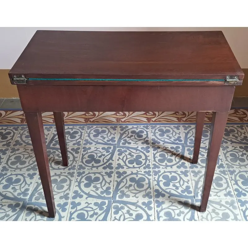 Antigua mesa de juego, madera de caoba, siglo XIX, Siglo XIX · vista 6/6