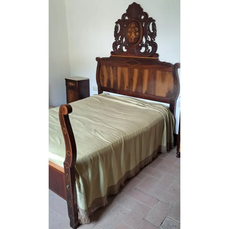 Cama de caoba, isabelino siglo XIX, Siglo XIX · vista 2/10