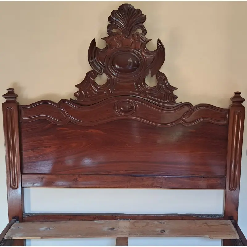 Cama de caoba, isabelino catalán (estilo Ditada) siglo XIX, Siglo XIX · vista 2/5