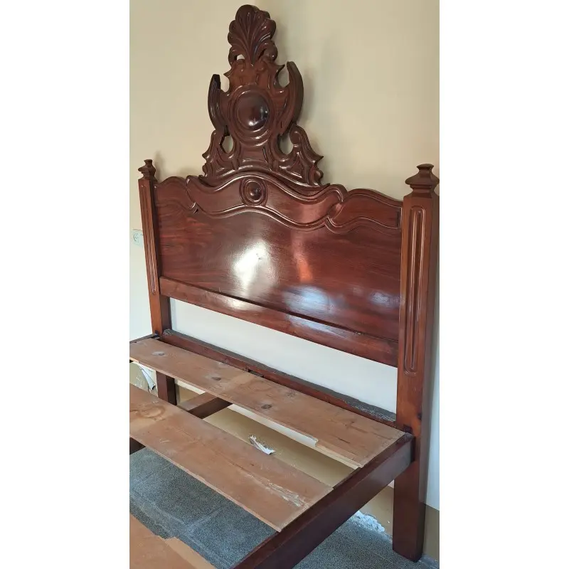 Cama de caoba, isabelino catalán (estilo Ditada) siglo XIX, Siglo XIX · vista 5/5