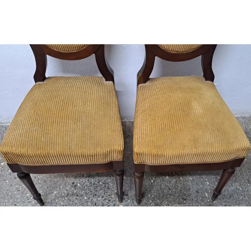 Pareja de sillas de caoba, siglo XIX, Siglo XIX · vista 3/7