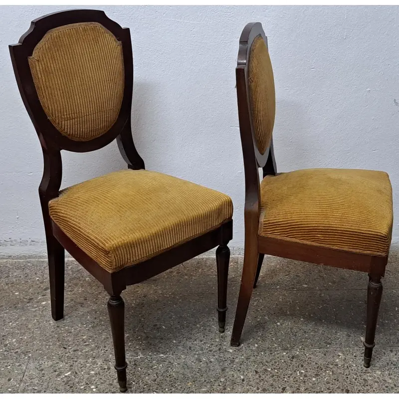 Pareja de sillas de caoba, siglo XIX, Siglo XIX · vista 7/7