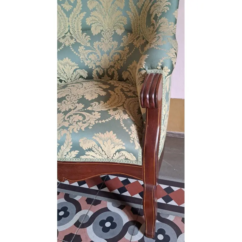 Sillón isabelino, madera de caoba, siglo XIX, Siglo XIX · vista 2/6