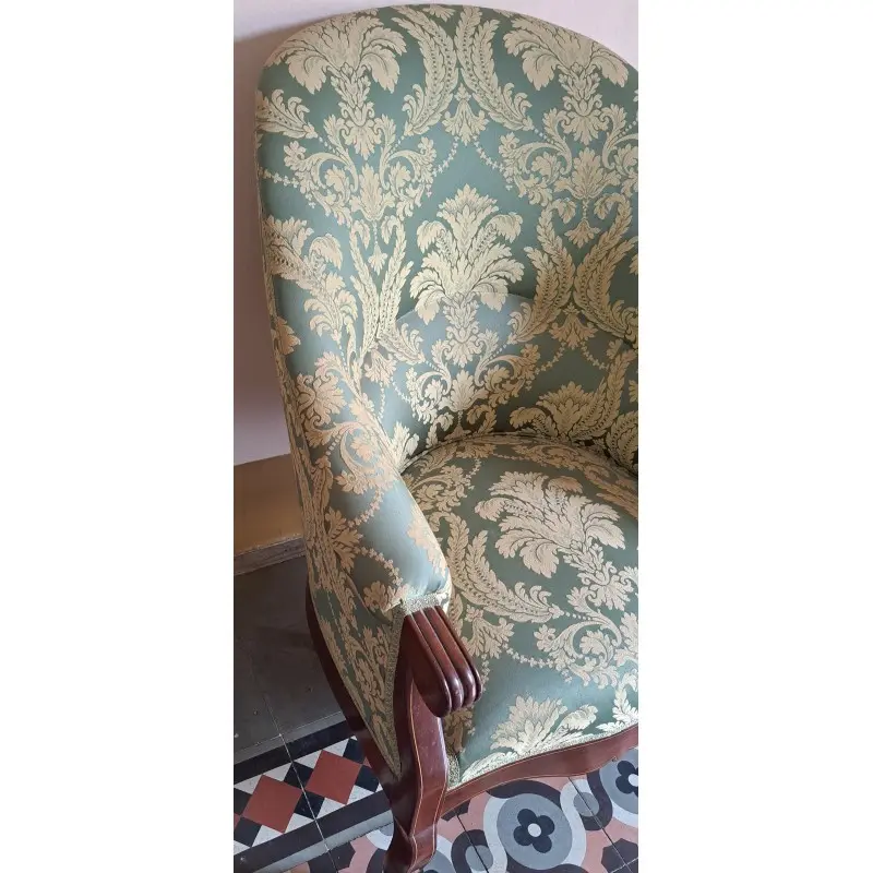Sillón isabelino, madera de caoba, siglo XIX, Siglo XIX · vista 4/6