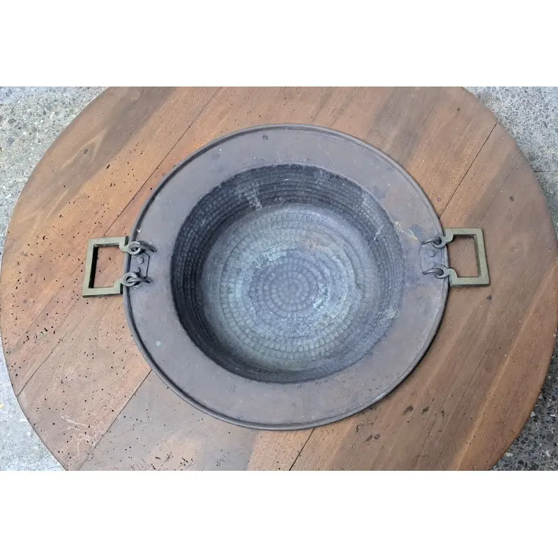 Antiguo brasero, base de madera y recipiente de cobre, siglo XVIII, Siglo XVIII · vista 2/7