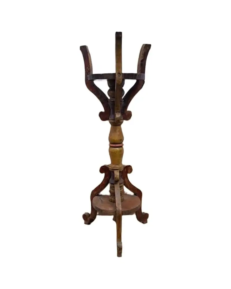 Palanganero o macetero de madera policromada, siglo XVIII