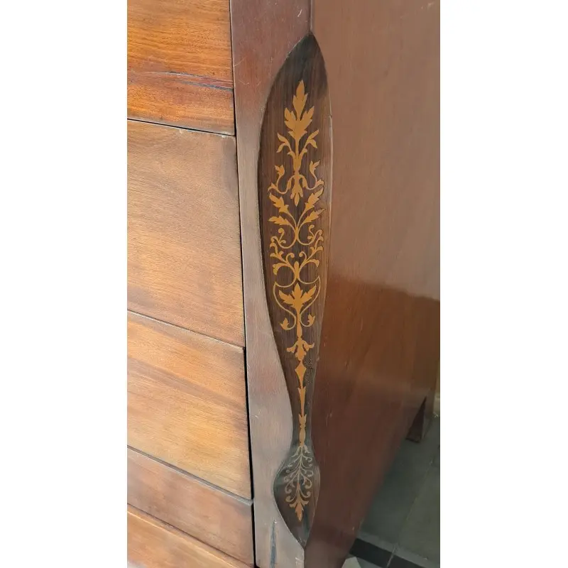 Cómoda escritorio Isabelina, madera de caoba y marquetería de boj, siglo XIX, Siglo XIX · vista 6/10