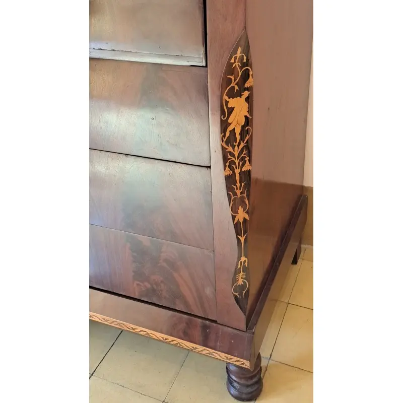 Cómoda escritorio Isabelina de caoba con cajón secreto, siglo XIX, Siglo XIX · vista 3/11