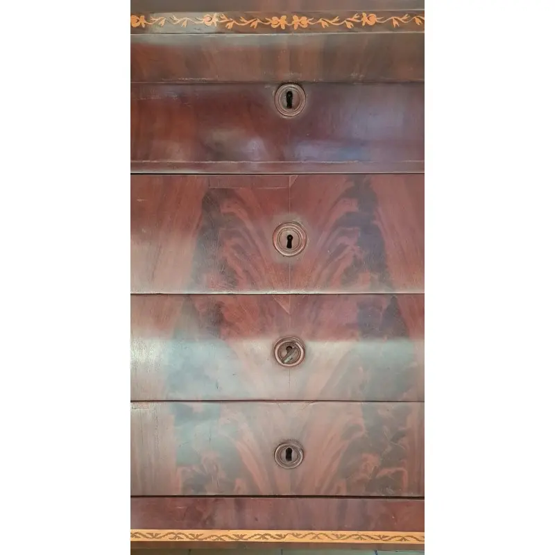 Cómoda escritorio Isabelina de caoba con cajón secreto, siglo XIX, Siglo XIX · vista 5/11