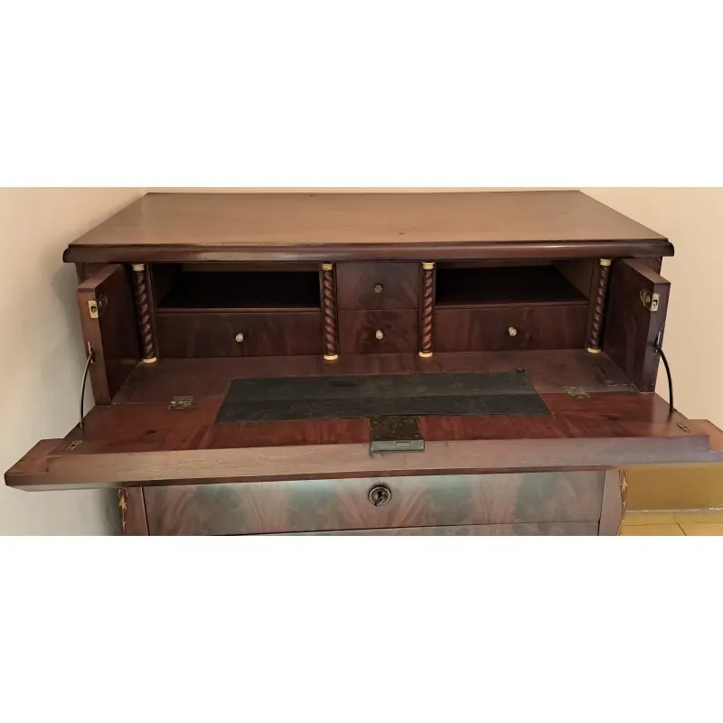 Cómoda escritorio Isabelina de caoba con cajón secreto, siglo XIX, Siglo XIX · vista 6/11