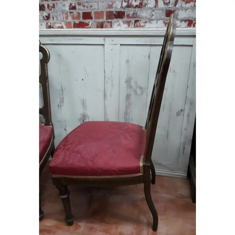 Pareja de sillas de habitación policromadas Siglo XIX, Siglo XIX · vista 6/7