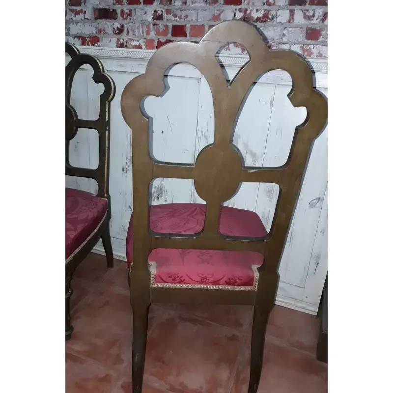Pareja de sillas de habitación policromadas Siglo XIX, Siglo XIX · vista 7/7