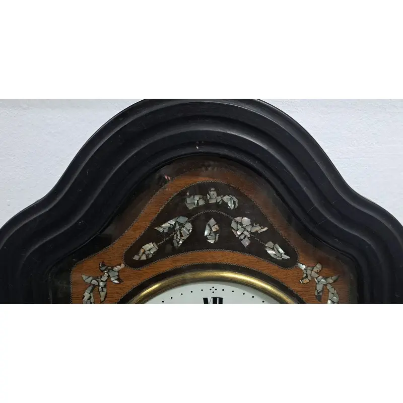 Antiguo reloj de pared siglo XIX, marquetería de nácar, funciona, Siglo XIX · vista 3/9