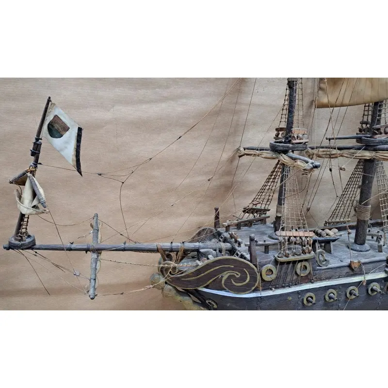 Maqueta de barco, Galeón S. XVI-XVII, artesanal, finales del siglo XIX, Siglo XVI · vista 3/12
