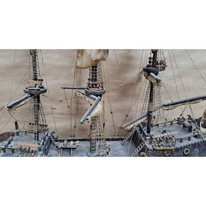 Maqueta de barco, Galeón S. XVI-XVII, artesanal, finales del siglo XIX, Siglo XVI · vista 5/12