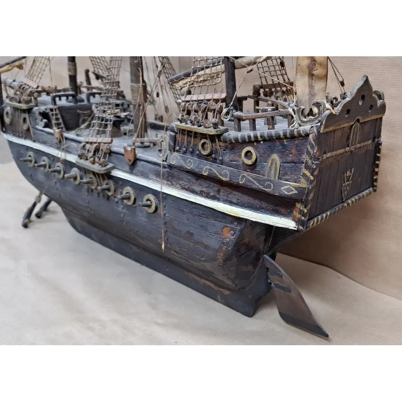 Maqueta de barco, Galeón S. XVI-XVII, artesanal, finales del siglo XIX, Siglo XVI · vista 6/12