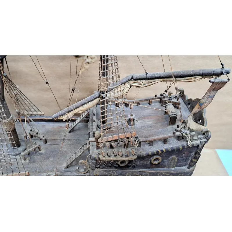 Maqueta de barco, Galeón S. XVI-XVII, artesanal, finales del siglo XIX, Siglo XVI · vista 10/12