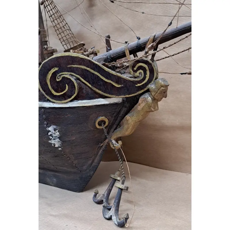 Maqueta de barco, Galeón S. XVI-XVII, artesanal, finales del siglo XIX, Siglo XVI · vista 11/12